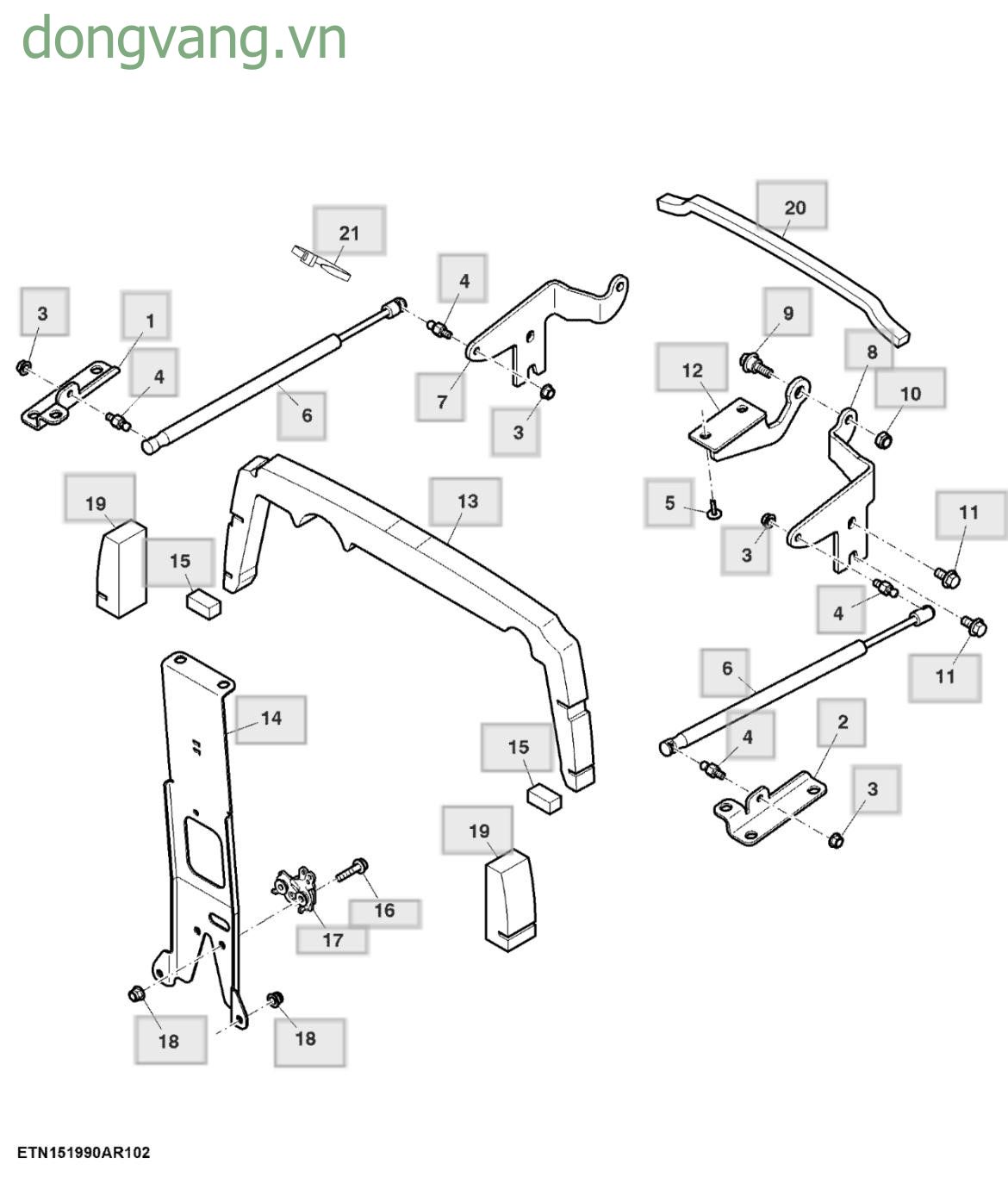 Hood Mountings (020920 - ) - ST858039